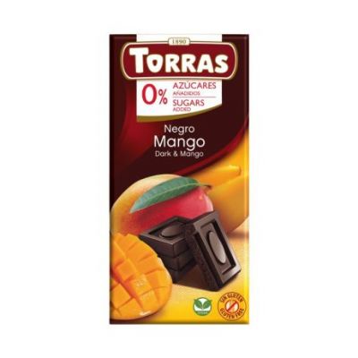 Cioccolato Fondente al Mango Senza Glutine 75g Torras