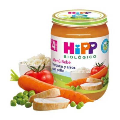 Potito Vegetables and Rice with Chicken 4M Gluten Free Bio 190g HIPP