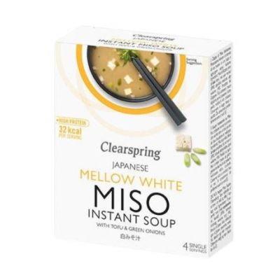 Vegan Instant Soft Tofu Miso Soup 4 Clearspring Envelopes