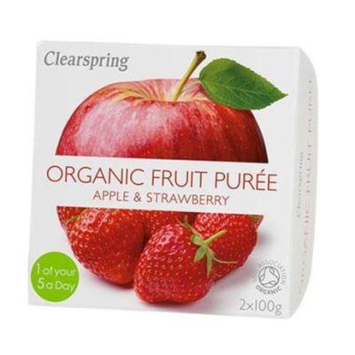 Compota de Manzana y Fresa Vegan 2x100g Clearspring