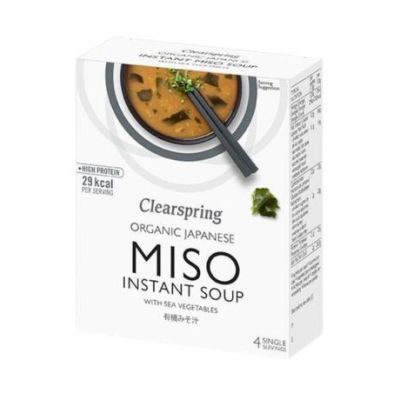 Sopa de Miso con Algas Instantanea Vegan 4 Sobres Clearspring