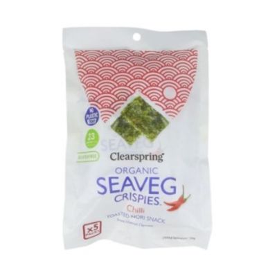 Nori Seaweed Snack Toasted Chili Multipack Bio 5x4g Clearspring