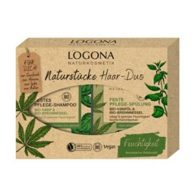 Shampoing et après-shampooing végétalien biologique à l'ortie de chanvre Pack 1 unité Logona