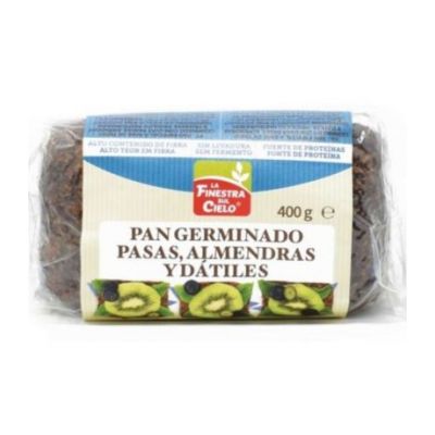 Sprouted Wheat Bread Raisins Almonds and Dates Eco Vegan 400g La Finestra Sul Cielo
