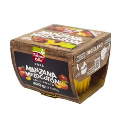 Eco Peach Apple Puree 2 units x 100g La Finestra Sul Cielo