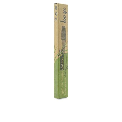 LOVYC Brosse à dents en bambou au charbon infusé #moyen 1 unité
