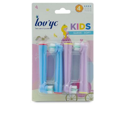 LOVYC Soft Princess Kids Remplacement de la brosse électrique 4 unités