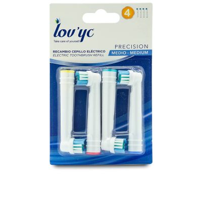 LOVYC Remplacement de la brosse électrique Medium Precision 4 unités