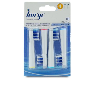 LOVYC Remplacement de la brosse électrique III Zone moyenne 4 unités