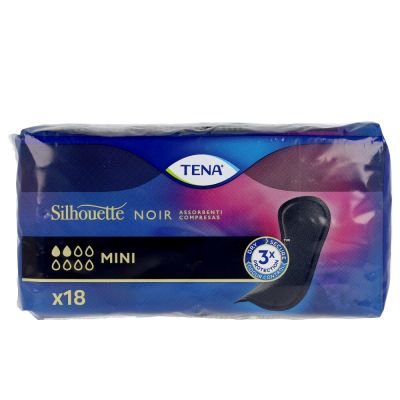SILHOUETTE NOIR protège mini slip 18 unités