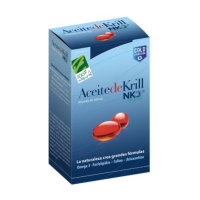 Aceite de Krill NKO 500Mg 80caps 100 Natural