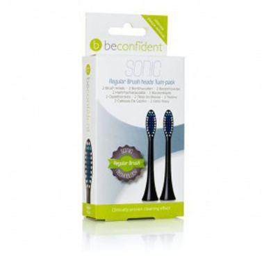 SONIC TOOTHBRUSH HEADS REGULAR BLACK lote 2 pz