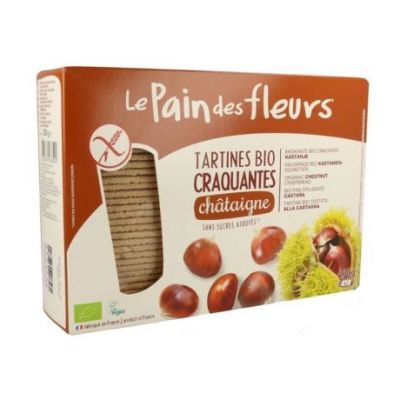 Crackers with Chestnut Gluten Free Bio Vegan 300g Le Pain Des Fleurs