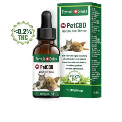PETCBD natural beef flavor 100mg CBD <0.2% THC 10 ml