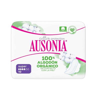 Ausonia Organic Compresas Super Alas 10 Uds