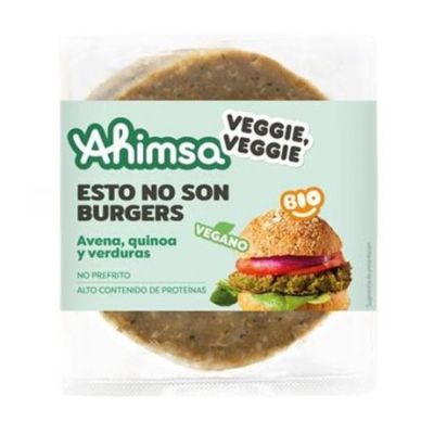 Bio Vegan Vegetable Oat Burger Quinoa and Vegetables Ahimsa