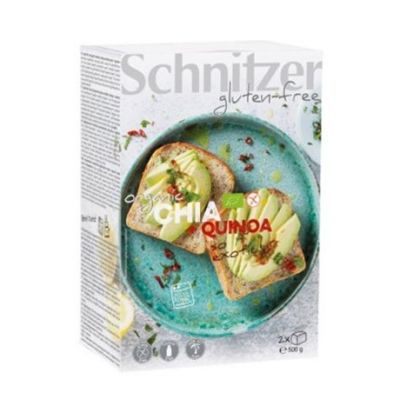Sliced ​​Bread with Chia and Quinoa Gluten Free Bio 500g Schnitzer