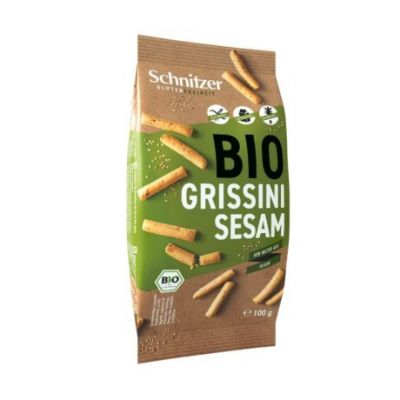 Palitos Grissini Sesamo SinGluten Eco 8x100g Schnitzer