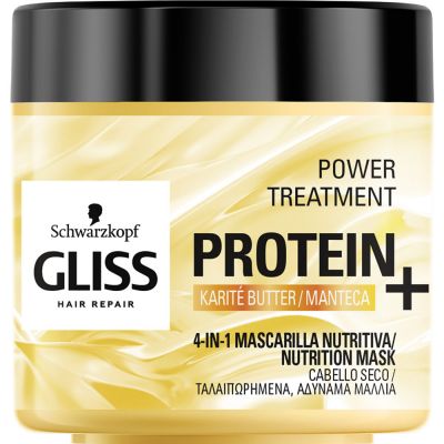 Gliss Protein+ Mascarilla Nutrición Cabello Seco 400 Ml
