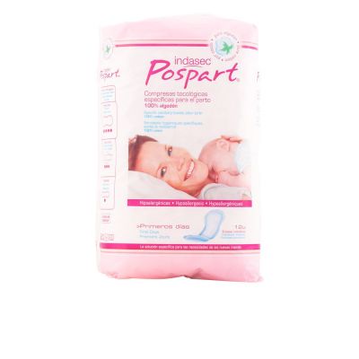 POSPART compresas tocológicas 100% algodón 12 uds