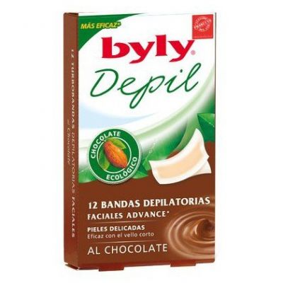 BYLY DEPIL bandas faciales chocolate 12 uds