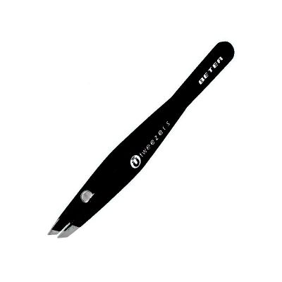 Oblique Tip Magnetic Hair Removal Tweezers #Black