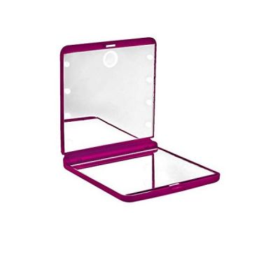 Mirror Ohh! Light Touch Double Folding With Led Light #Pink