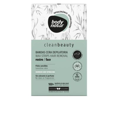 Bandes de cire visage CLEAN BEAUTY pour peaux sensibles