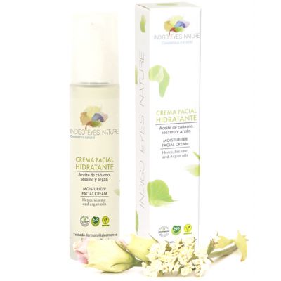 Olio di canapa crema idratante facciale. Sesamo & Argan 50 ml