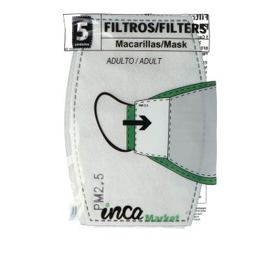 MARKET lot de 5 filtres PM2,5 adulte