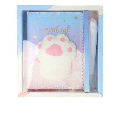 CARNET ET STYLO CHATON lot 2 pcs