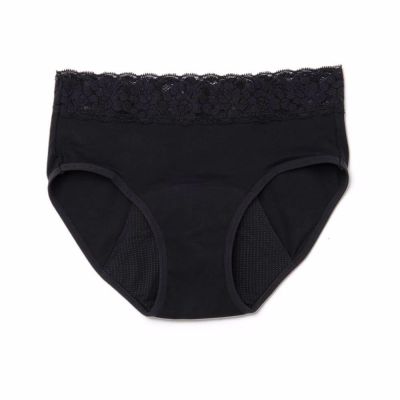 KIWITAS ENCAJE braguitas menstruales negro #S