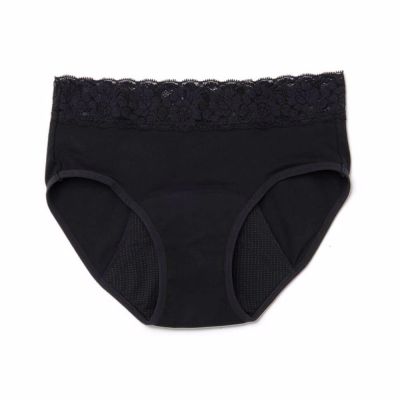 KIWITAS ENCAJE braguitas menstruales negro #L