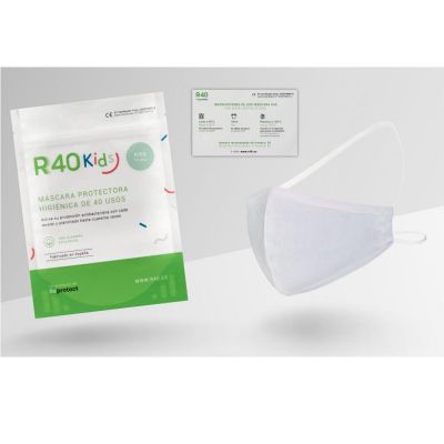 Reprotect R40 Kids Máscara Protectora Higiénica 40 Usos 7-12 Años 1 Pz