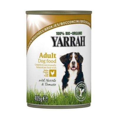 Nourriture pour Chien avec Morceaux de Poulet en Conserve Bio 800g Yarrah