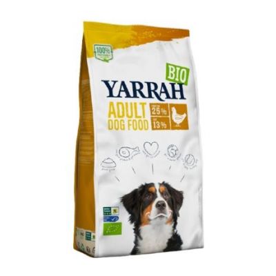Alimento biologico per cani con mais e pollo 5kg Yarrah