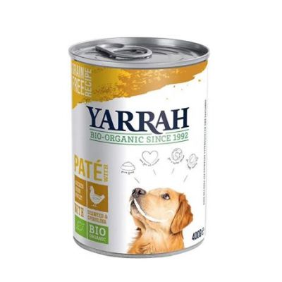 Chicken Pate for Dogs Organic Can 400g Yarrah