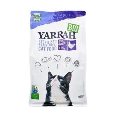 Alimento Biologico al Pollo per Gatti 700g Yarrah