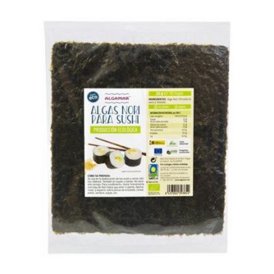 Nori Seaweed for Sushi Eco Vegan 10 Sheets Algamar
