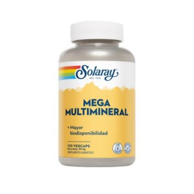 Mega Multi Minéral Vegan 120caps Solaray
