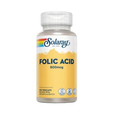 Acido folico 800Mg 100 capsule Solaray