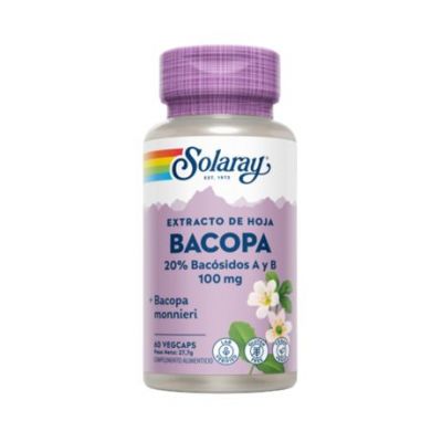 Bacopa 100 Mg Végétalien Sans Gluten 60caps Solaray