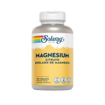 Citrate de magnésium sans gluten végétalien 180caps Solaray