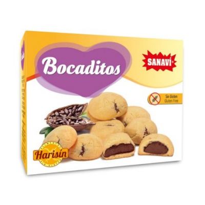 Bocaditos Rellenos de Cacao SinGluten 150g Harisin