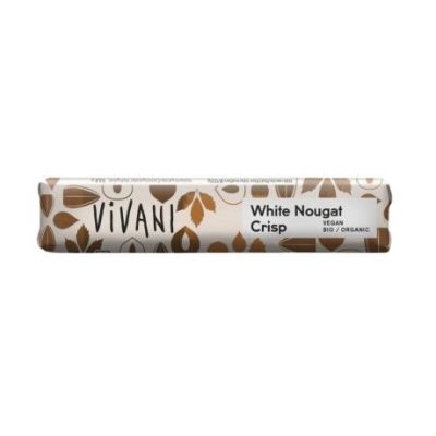 Organic Crispy Hazelnut White Chocolate Bar Box of 18 units Vivani
