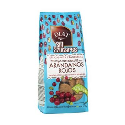 Whole Grain Cookies with Cranberries Vegan Sugar Free 175g Diat-Radisson