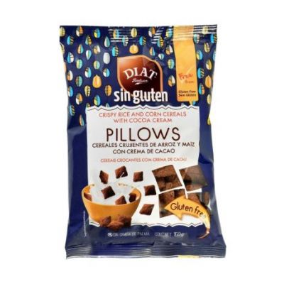 Pillows Cereales Crujientes Arroz y Maiz Crema Cacao SinGluten 150g Diat-Radisson