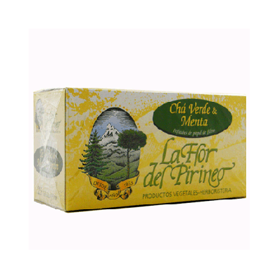 Mint Green Tea Infusion 20inf La Flor Del Pirineo