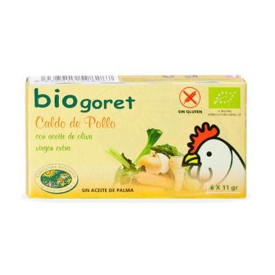 Bio Gluten-Free Diced Chicken and Vegetable Broth 11x6g Bio Goret