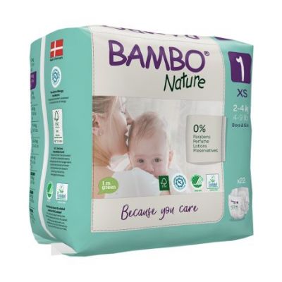 Diapers Size-1 Newborn 2-4 kg Eco 22 Bambo